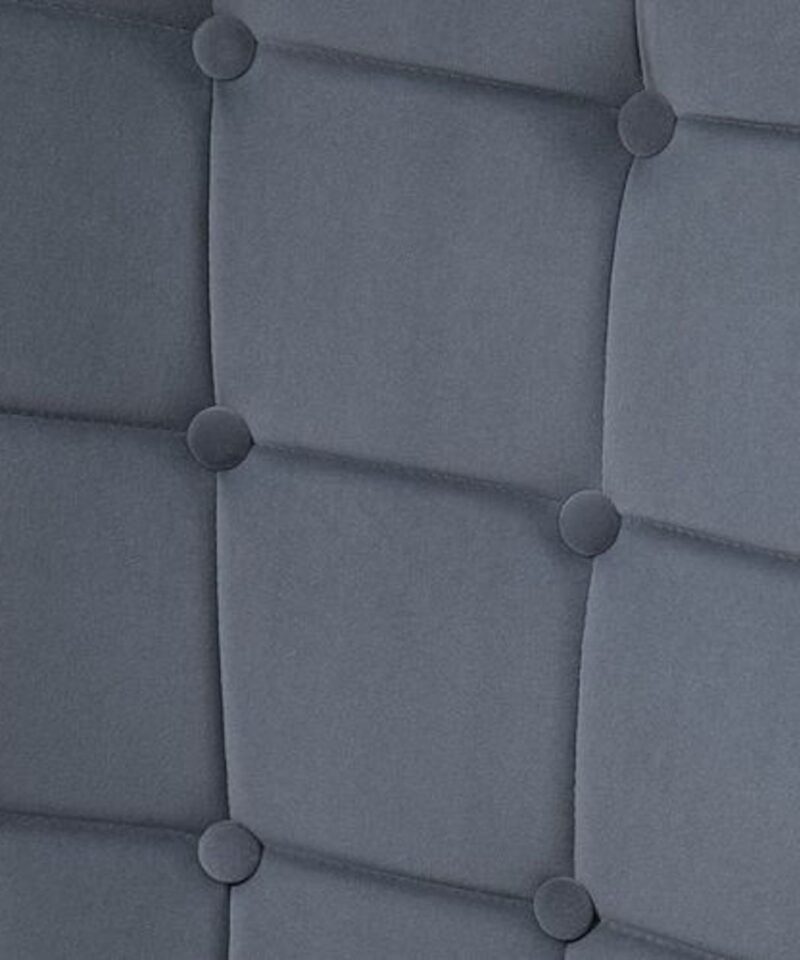 Button Tufted Armchair & Footrest - Gold & Dark Grey - Image 3
